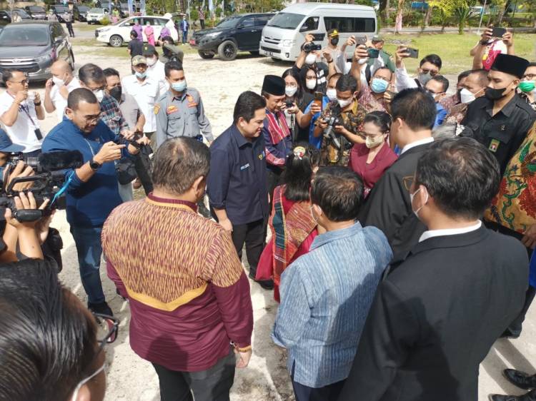 Menteri BUMN Kunjungi Kampung Pemuda HKBP Jetun Silangit