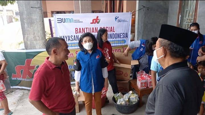 YSKI Bersama BUMN Bagikan Makanan Tambahan dan Vitamin bagi Anak dan Ibu Hamil di Medan Marelan