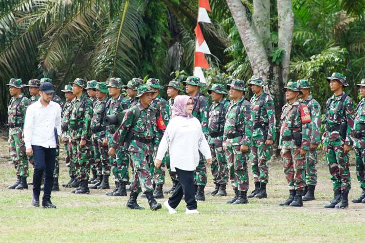 Dinantikan Masyarakat, TMMD Reguler TNI Manunggal Dibuka Plt Bupati Labuhanbatu
