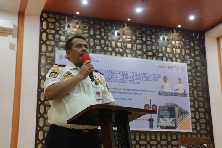 Sosialisasi Keselamatan di Perlintasan Kereta Api: Dishub Sumut Gandeng PT KAI, Dirlantas Polda Sumut, dan Jasa Raharja