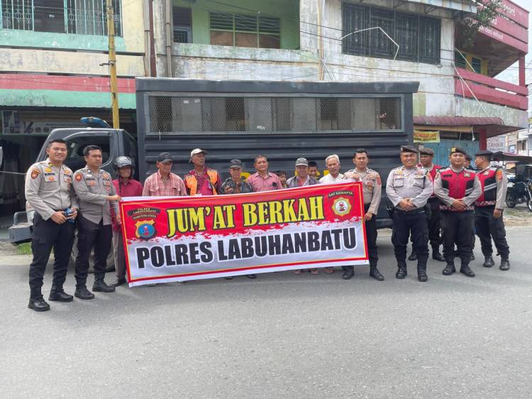 Sat Samapta Polres Labuhanbatu Bagikan 50 Nasi Bungkus untuk Pengemudi Becak dan Tukang Parkir