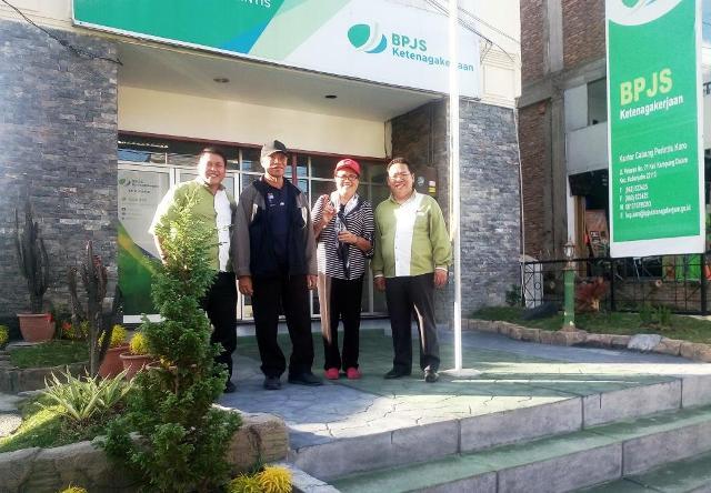 Guru Besar USU Prof Dr Sukaria Sinulingga MEng Sambangi BPJS Ketenagakerjaan Karo