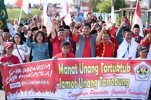 Acara Kirab Kebangsaan Peringatan Hari Lahir Pancasila di Tarutung