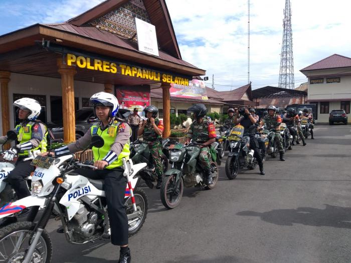 Polres Tapsel Gelar Operasi Skala Besar Bersama TNI dan Satpol PP