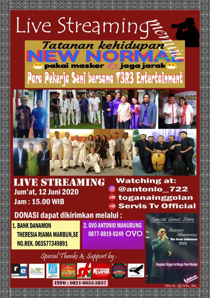 T3R3 Entertainment Bersama Pekerja Seni Tunggu Request Lagu di Live Streaming