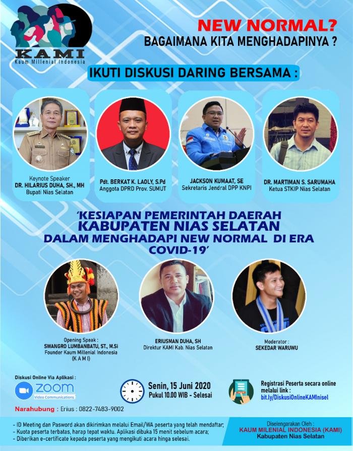 Gelar Diskusi Daring, KAMI Kabupaten Nias Selatan Sepakat Edukasi Warga 'New Normal'