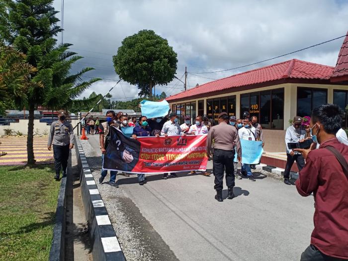 Kapolres Humbahas Sambut Baik Aksi Solidaritas Wartawan Media Cetak dan Eltronik Humbang Hasundutan