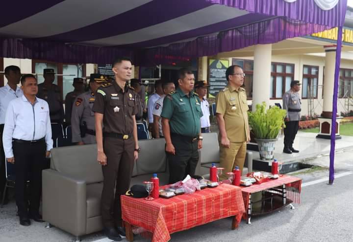 Bupati Bersama Forkopimda Humbahas Hadiri Apel Kasatkamling Tahun 2023
