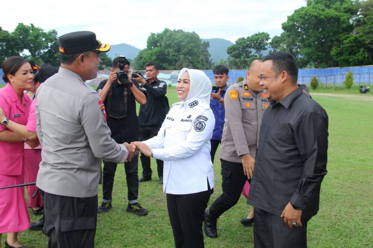 Bupati Maya Hasmita Sambut Kedatangan Kapolda Sumut