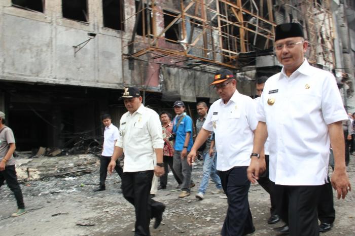 Eldin Tinjau Kebakaran Aksara Plaza