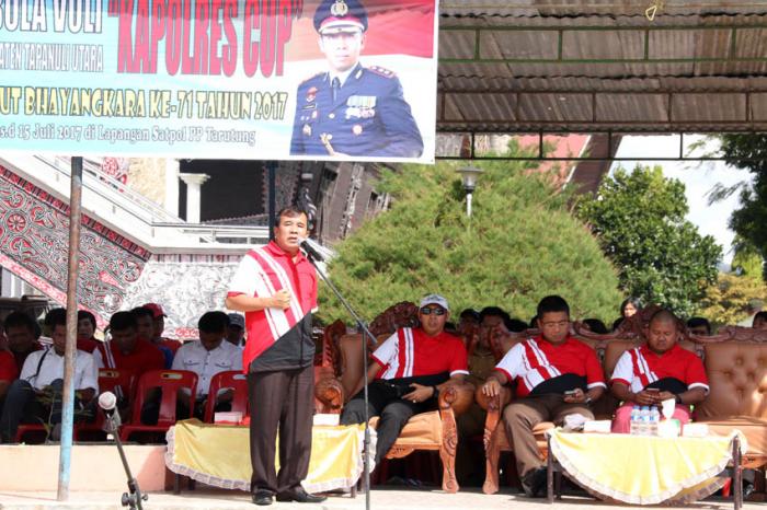 Bupati Taput Hadiri Pembukaan Turnamen Volley "Kapolres Cup"