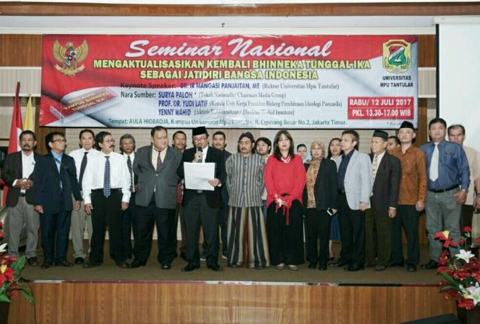 Rektor Universitas Mpu Tantular Deklarasikan Kampus Bhinneka Tunggal Ika