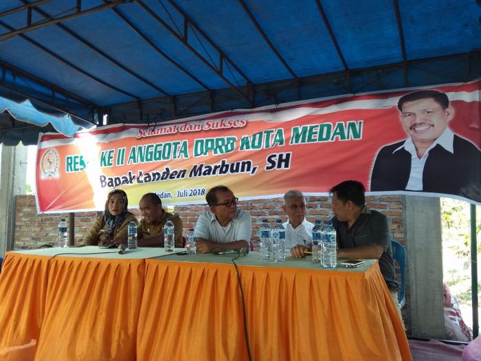 Landen Marbun Ajak Warga Tanjung Mulia Dukung Program Jokowi