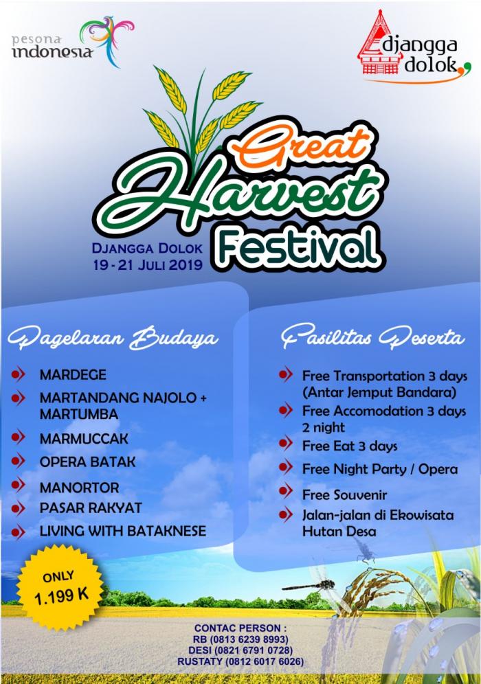 Great Harvest Festival 2019 Siap Hebohkan Toba Samosir