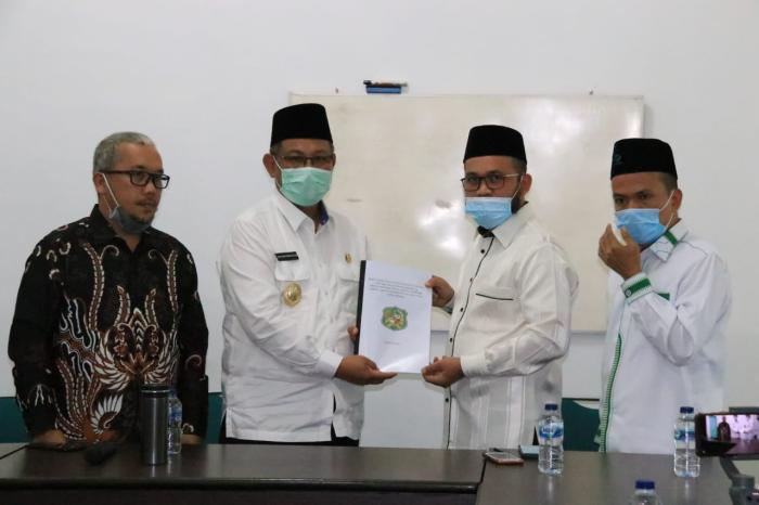 Sosialisasi Perwal Adaptasi Kebiasaan Baru di Organisasi Islam Al Washliyah Sumut