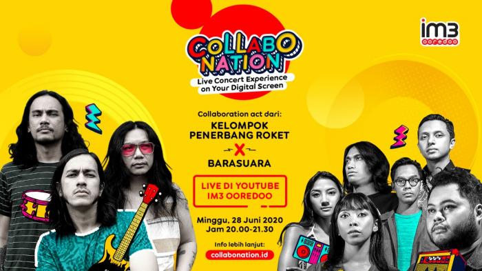 Berikan Pengalaman Real Konser Pertama Tanpa Penonton, Kelompok Penerbang Roket dan Barasuara Siap Membara di Konser #Collabonation