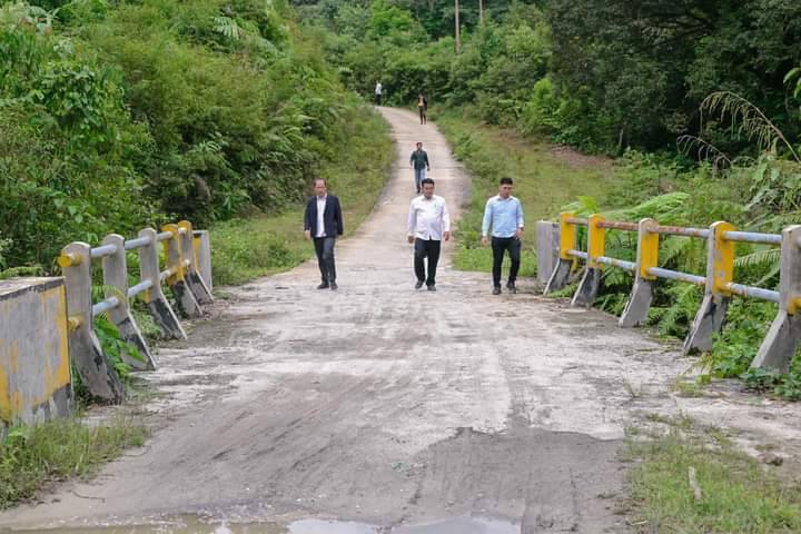 Bupati Humbahas Tinjau Proyek Pembangunan Jalan Parbotihan-Pulo Godang-Temba