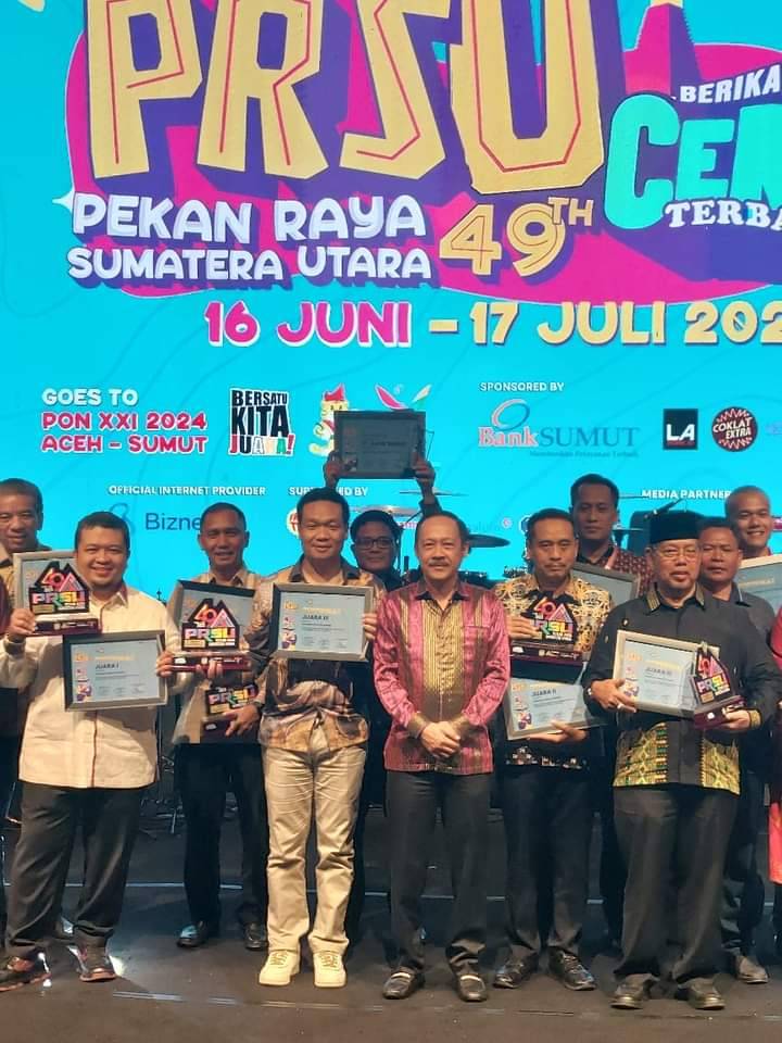 Wakil Bupati Humbahas Hadiri Penutupan PRSU, Humbahas Raih Juara III
