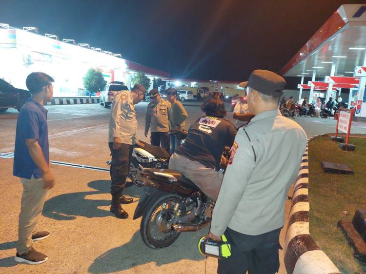 Polsek Bilah Hulu Gelar Razia KRYD di Jalinsum Desa Perbaungan  Berantas 3C dan Geng Motor