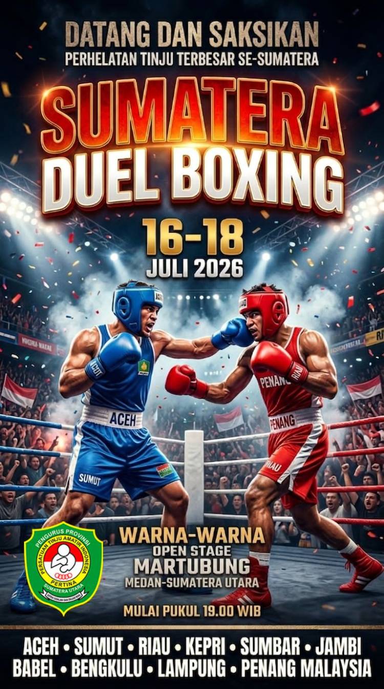 Pertina Sumut Gelar Sumatra Duel Boxing, Matangkan Persiapan Jelang PON Beladiri 2026