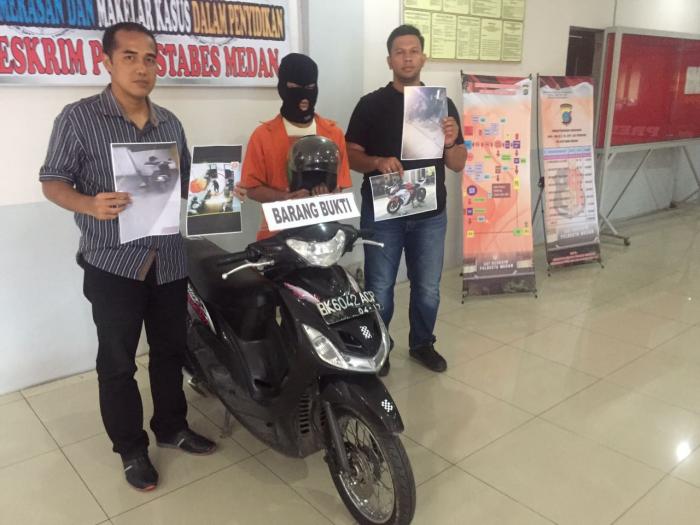 Marusaha Sihombing Diamankan Polisi Usai Curi Sepeda Motor