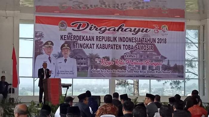 Pidato Bupati Toba Samosir Darwin Siagian : Mari Mengisi Kemerdekaan Saling Bergandengan Tangan Bukan Saling Menuding