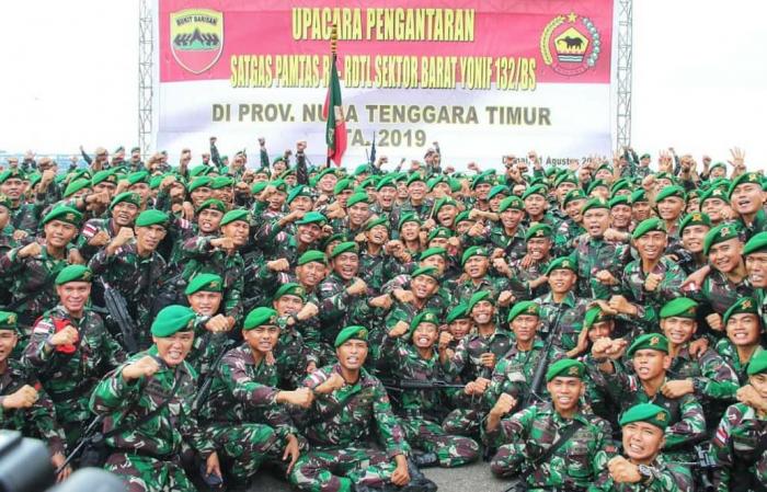 Amankan Perbatasan RI-RDTL, Yonif 132 Diberangkatkan Pangdam I/BB