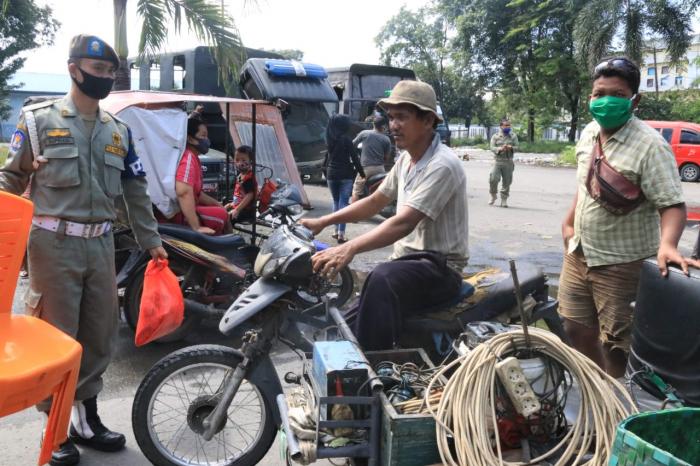111 Warga Terjaring Razia Masker di Kawasan Terminal Amplas