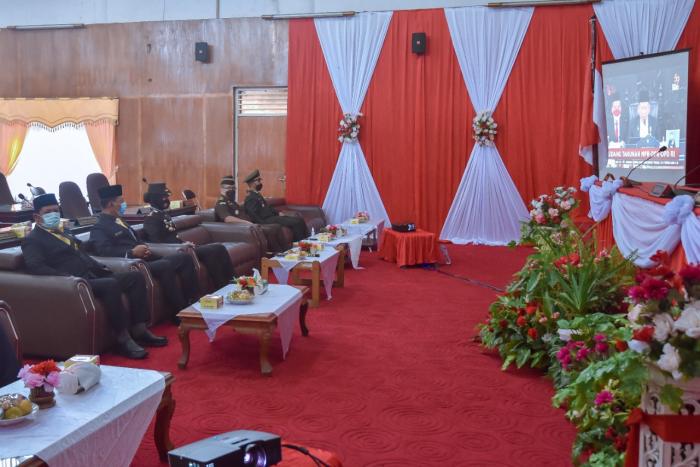 Forkopimda Sidimpuan Dengar  Pidato Kenegaraan Presiden Jokowi HUT RI ke-76 Secara Virtual