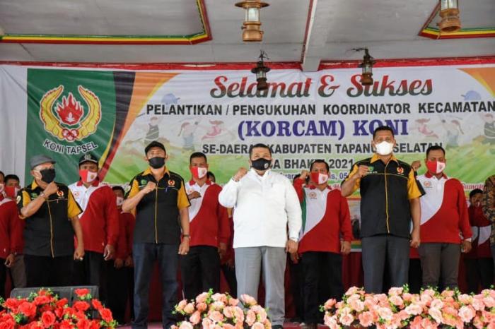 Bupati Hadiri Pelantikan Korcam KNPI Se Tapsel