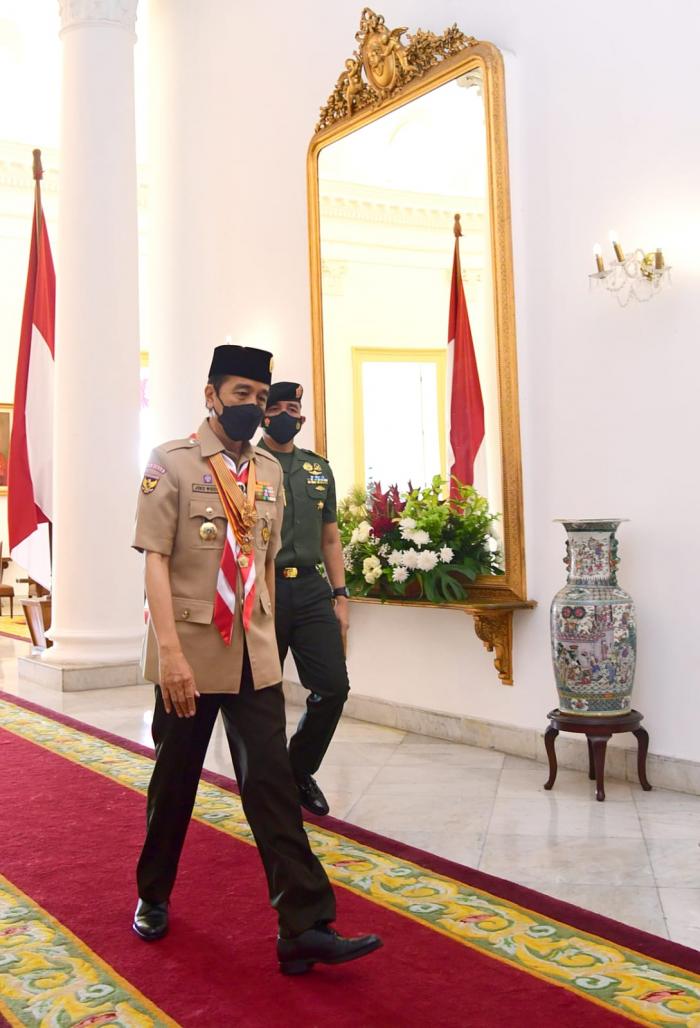 Presiden: Pramuka Harus Jadi Pelopor Disiplin Protokol Kesehatan