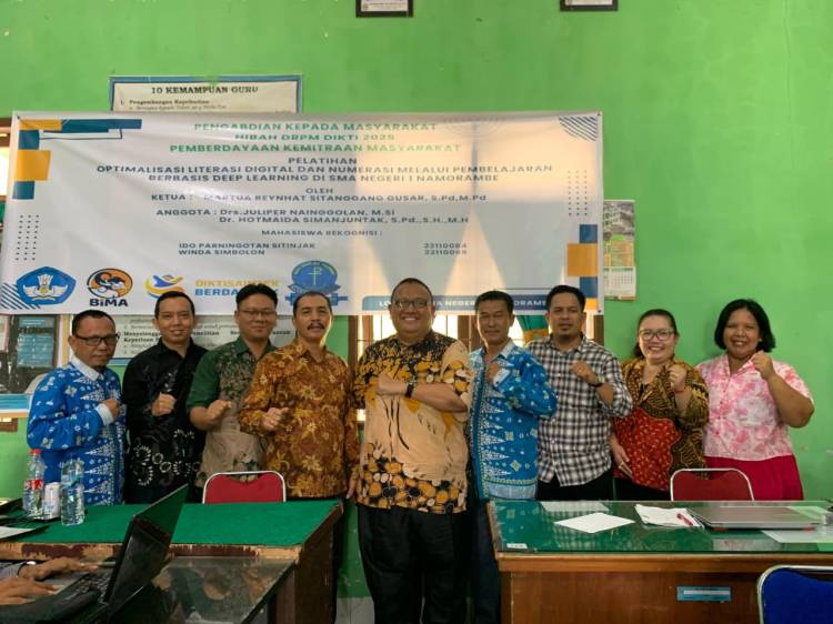 Didanai Hibah PKM DRTPM DIKTISAINTEK T.A. 2025  Tim Dosen FKIP UHN Medan Melaksanakan Pengabdian di SMA Negeri 1 Namorambe