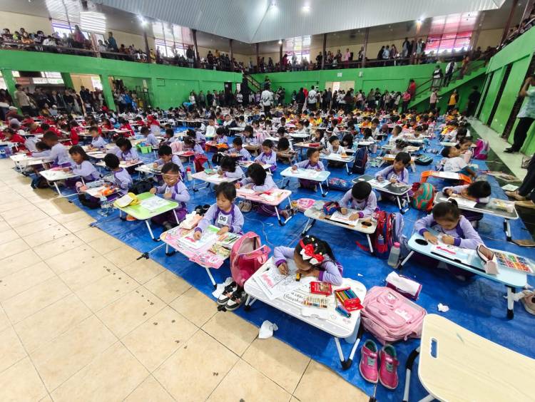 Ribuan Pelajar Dairi Meriahkan Lomba Seni dan Olahraga Sambut HUT ke-81 RI