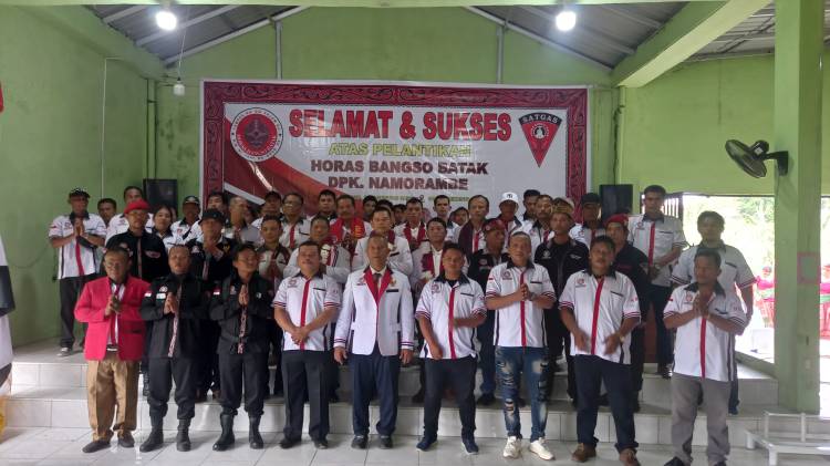 Ketua Umum HBB Lamsiang Sitompul Hadiri Pelantikan DPK HBB Namorambe
