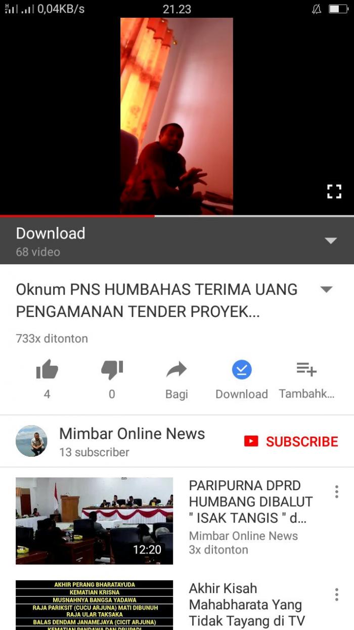 Video ASN Humbahas Terima Fee Proyek Beredar di Youtube