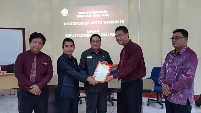 Pemkab Nias Barat Jalin Kerjasama dengan Universitas Katolik St Thomas Medan