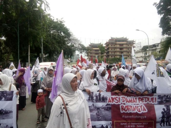Beberapa Ormas Islam Kembali Lakukan Unjuk Rasa "Aksi Peduli Rohingya" di Medan