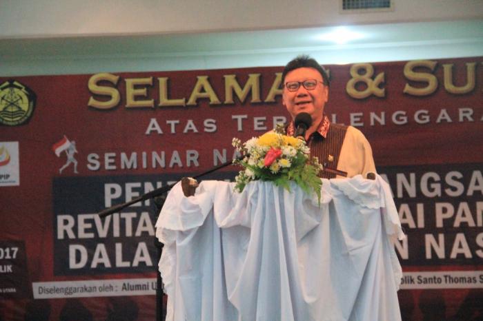Seminar Nasional di UNIKA, Mendagri : Banyak Tantangan yang Sedang Dihadapi Bangsa Ini