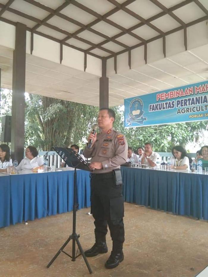 AKBP (Pol) Sony W Siregar Motivasi Juniornya Mahasiswa Baru Faperta UHN Medan