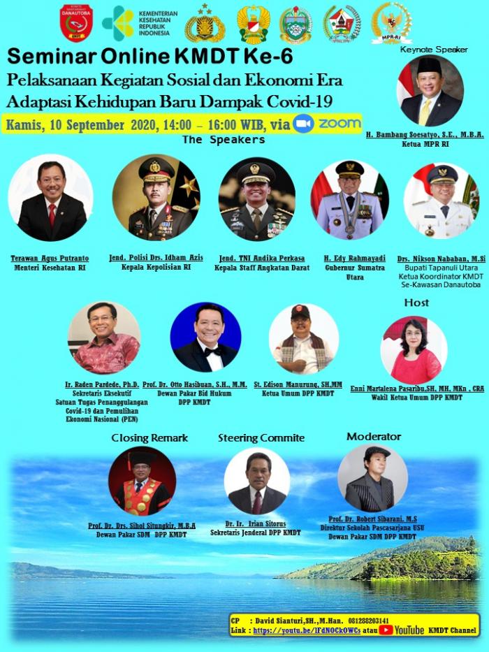 Seminar Online KMDT, Ketua MPR RI Ajak Semua Ikuti Protokol Kesehatan