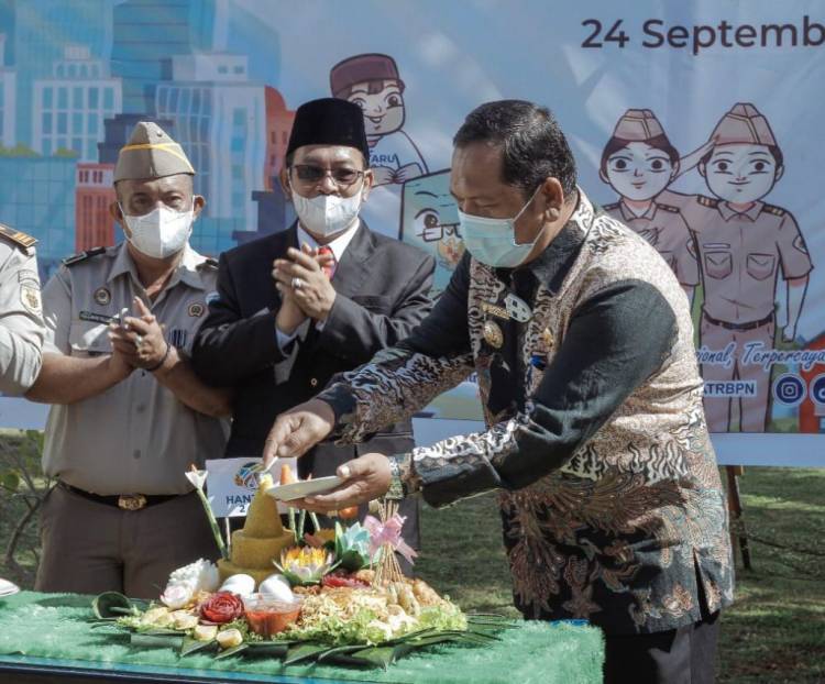 Walikota Pimpin Upacara HUT UUPA Di BPN Sidimpuan