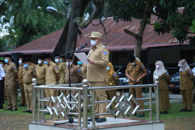 Bupati Labuhanbatu Pimpin Apel Gabungan Kelompok I,II, III dan IV