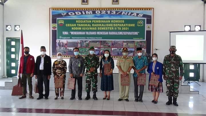 Kodim 0213/Nias Laksanakan Kegiatan Pembinaan Komunikasi Sosial Cegah Tangkal Radikalisme/Separatisme tahun 2021