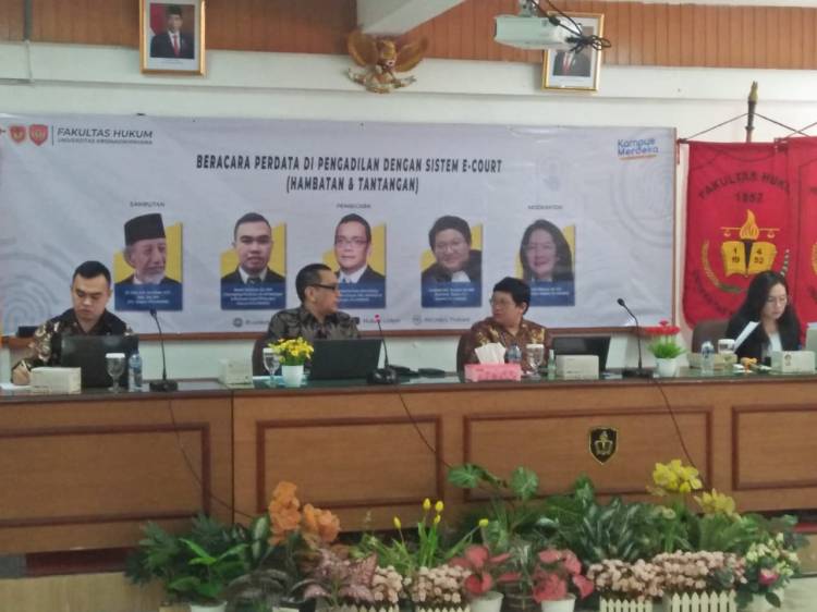 Webinar Hukum Perdata FH Unkris Tentang Sistim E-Court