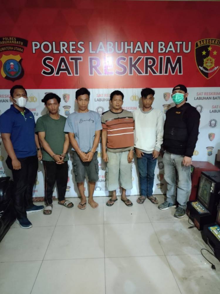 Seminggu Beroperasi, Pemilik Warung dan 3 Pemain Judi Tembak Ikan Labura Diringkus