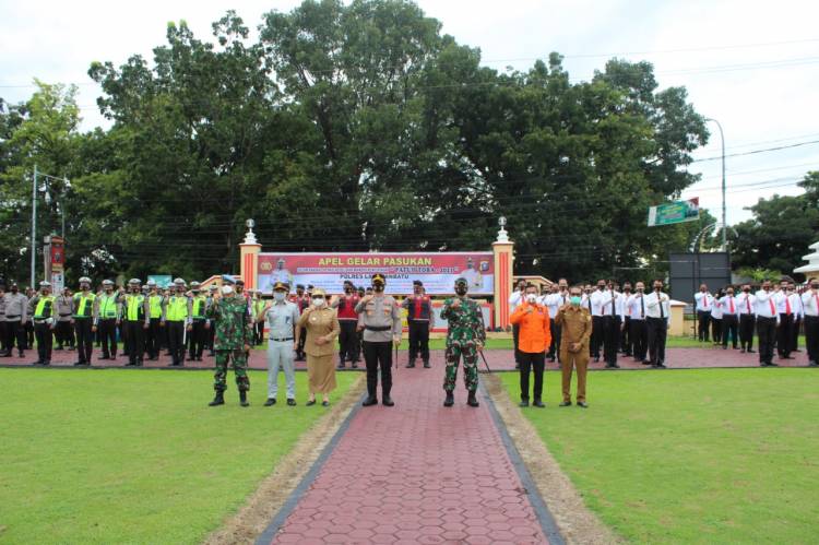 Wabub Labuhanbatu Hadiri Apel Gelar Pasukan OPS Toba 2021
