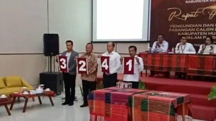 KPU Humbahas Tetapkan Nomor Urut 4 Paslon Bupati Pemilukada 2024