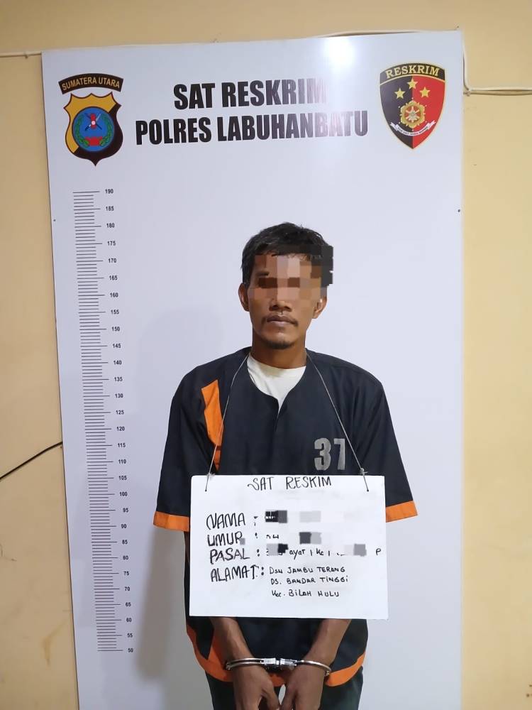 Ancam Ayah Gunakan Parang, Pelaku diringkus Sat Reskrim Polres Labuhanbatu