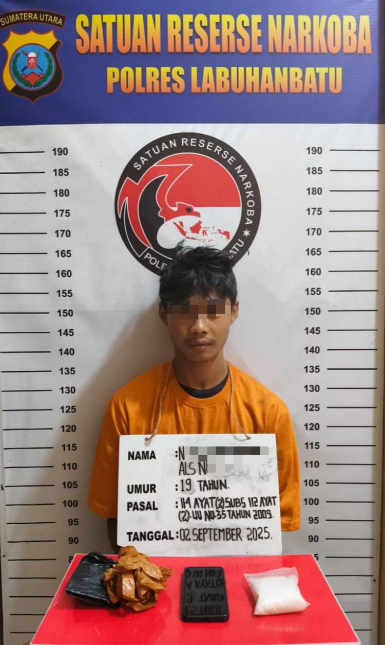 Satres Narkoba Polres Labuhanbatu Bekuk Pengedar, Amankan Hampir 100 Gram Sabu