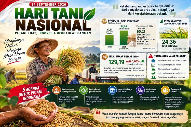 Hari Tani Nasional 2026 : Petani Kuat, Pangan Berdaulat, Tetapi Kesejahteraan Harus Menjadi Ukuran